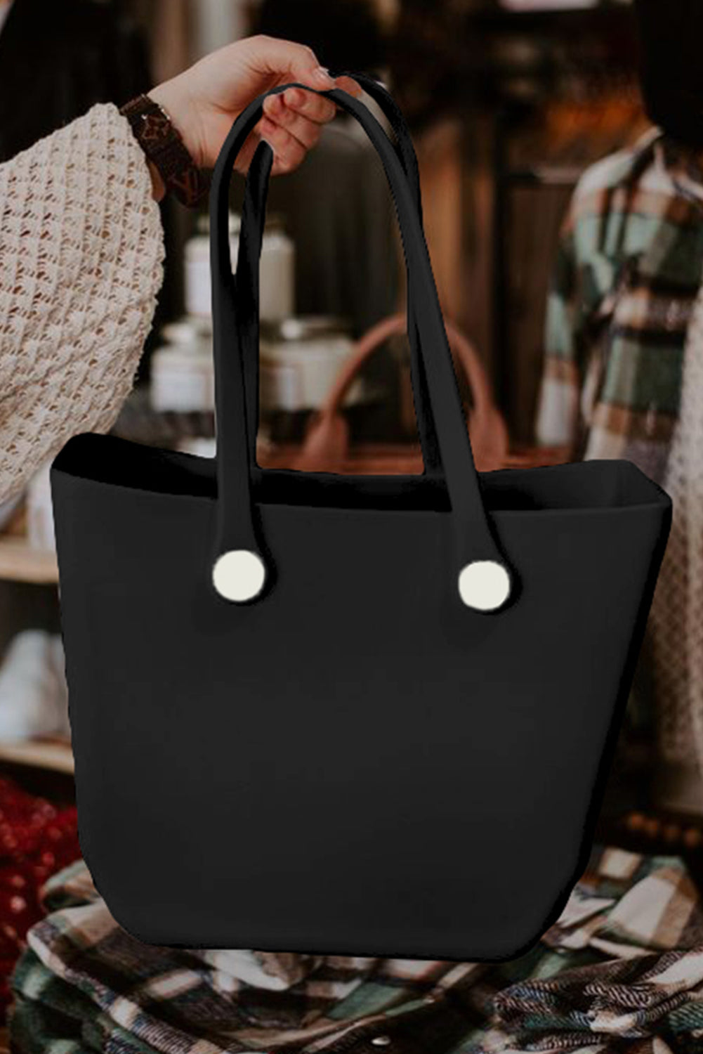 Black Waterproof Self-assembly Detachable Straps EVA Tote Bag