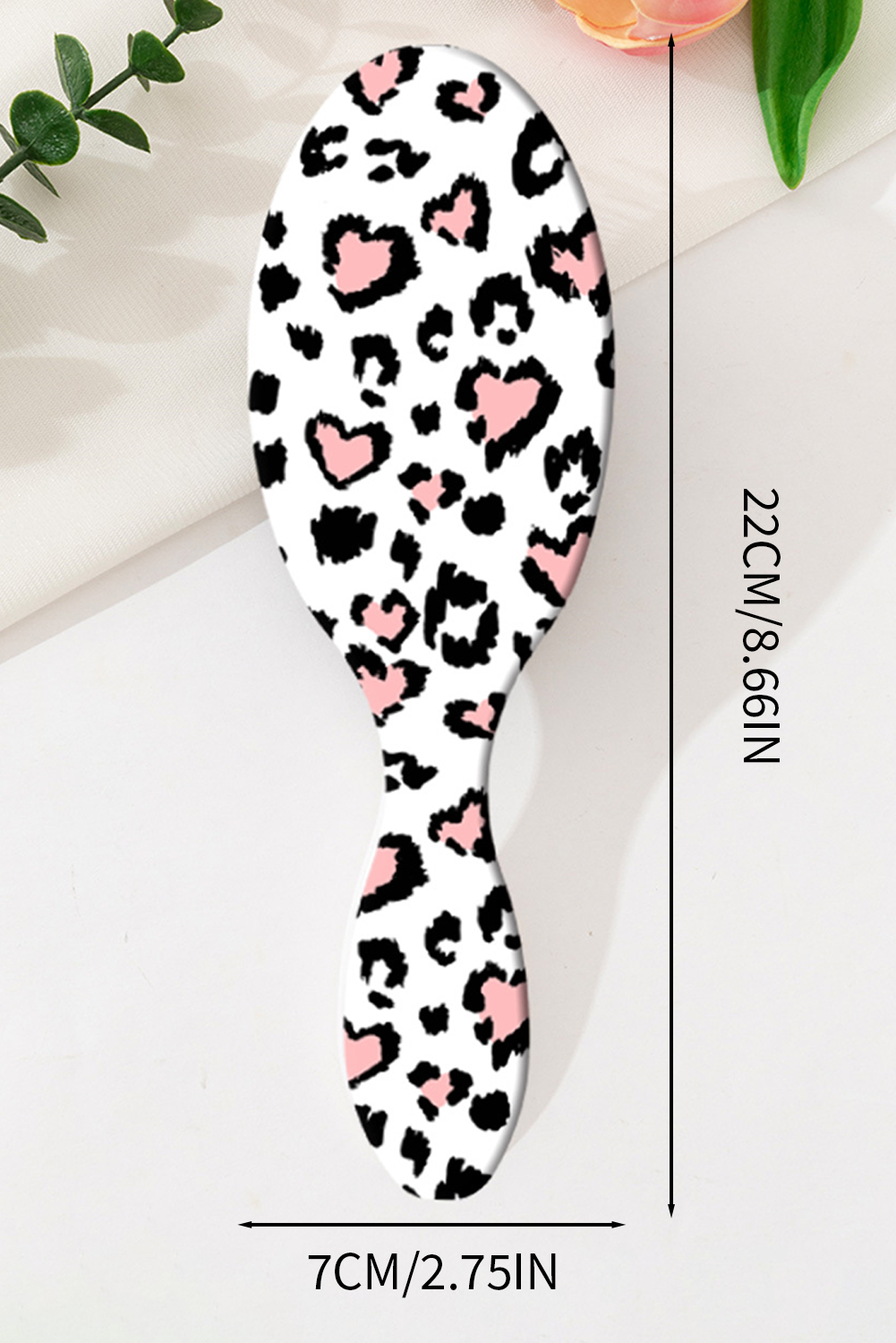 White Sweet Leopard Pattern Hair Care Comb