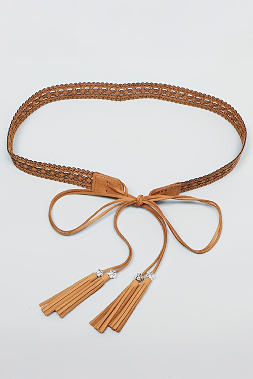 Thai Curry Boho Tassel Crochet Self-tie Waist Belt