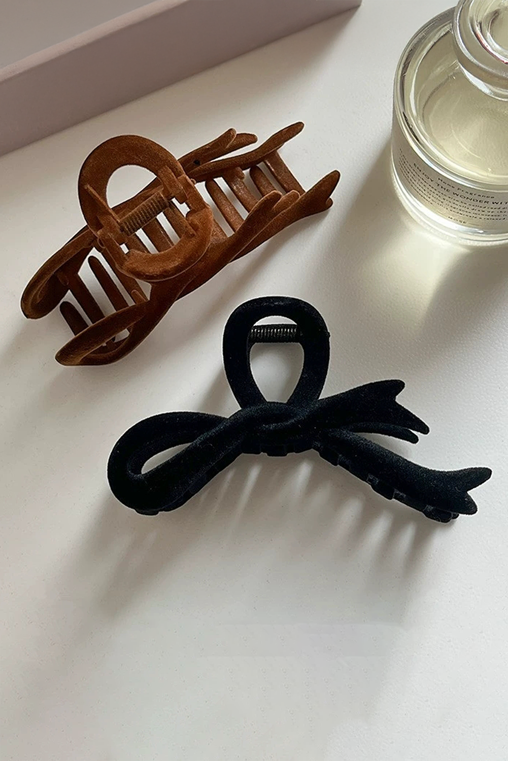 Black Bow Knot Velvet Large Hair Clip