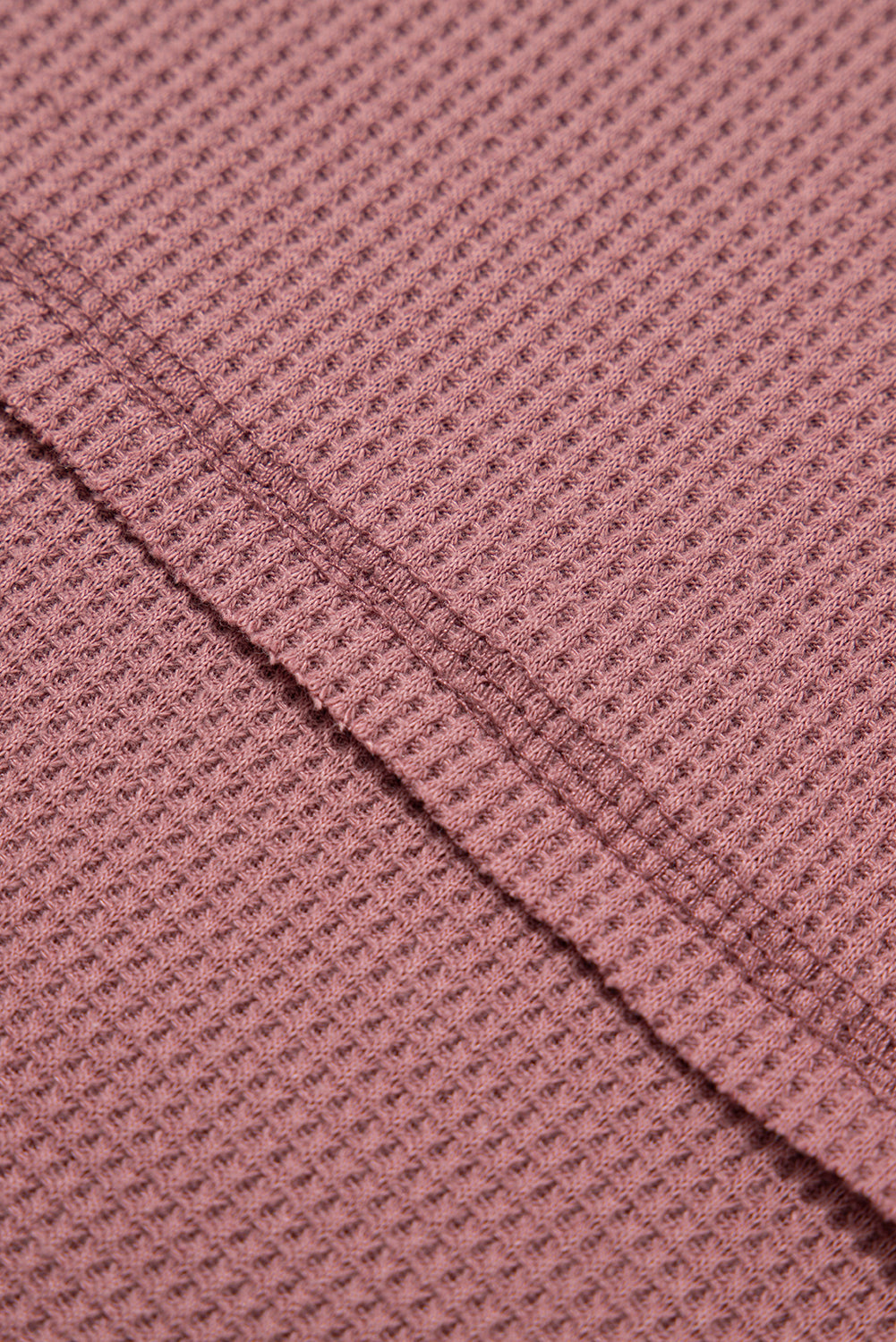 Exposed Seam Half Sleeve Knitted V Neck Textured Top