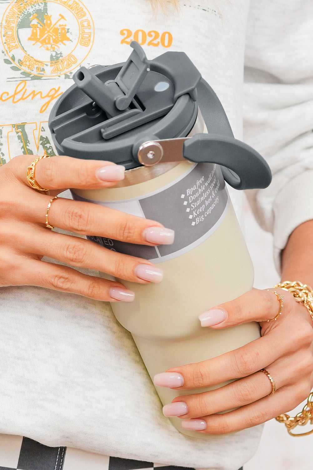 Jet Stream Minimalist Insulated Vacuum Cup with Handle 30oz