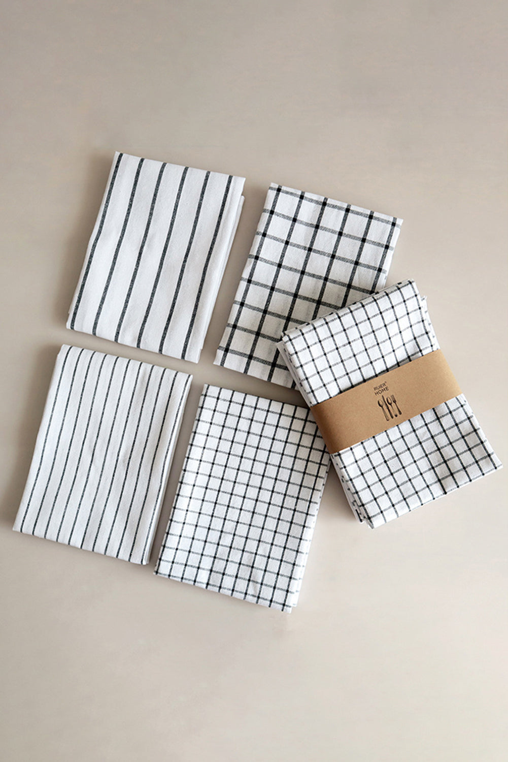 White Multifunctional Cotton Kitchen Decor Dishes Towel