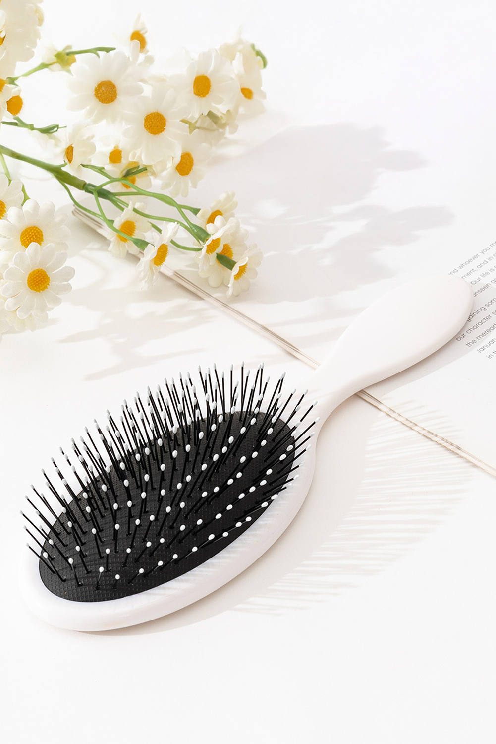 White Sweet Leopard Pattern Hair Care Comb