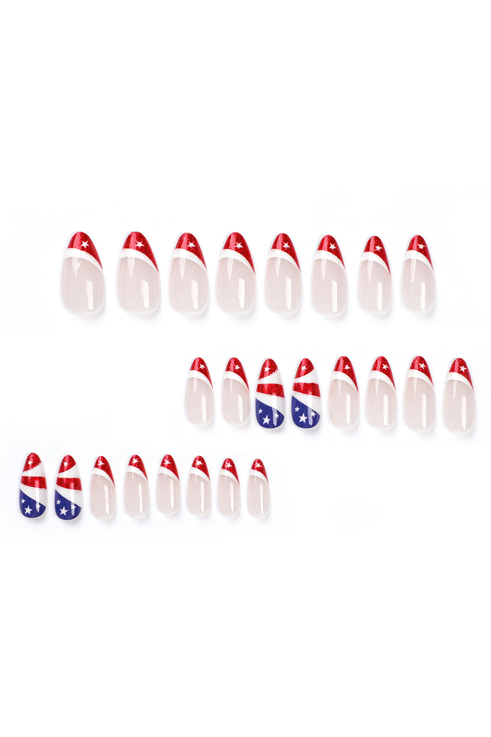 Red Independence Day Nails Stickers