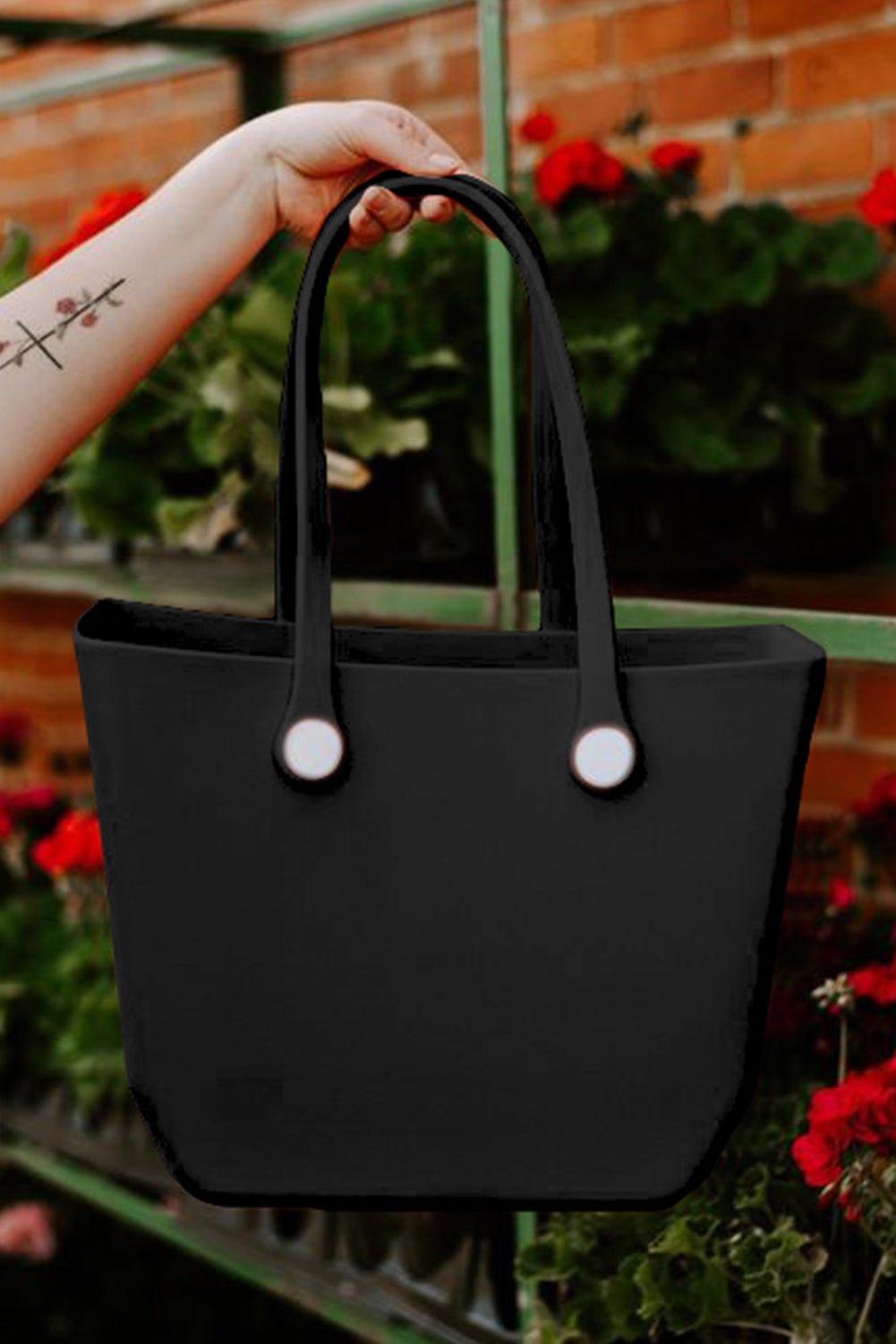 Black Waterproof Self-assembly Detachable Straps EVA Tote Bag