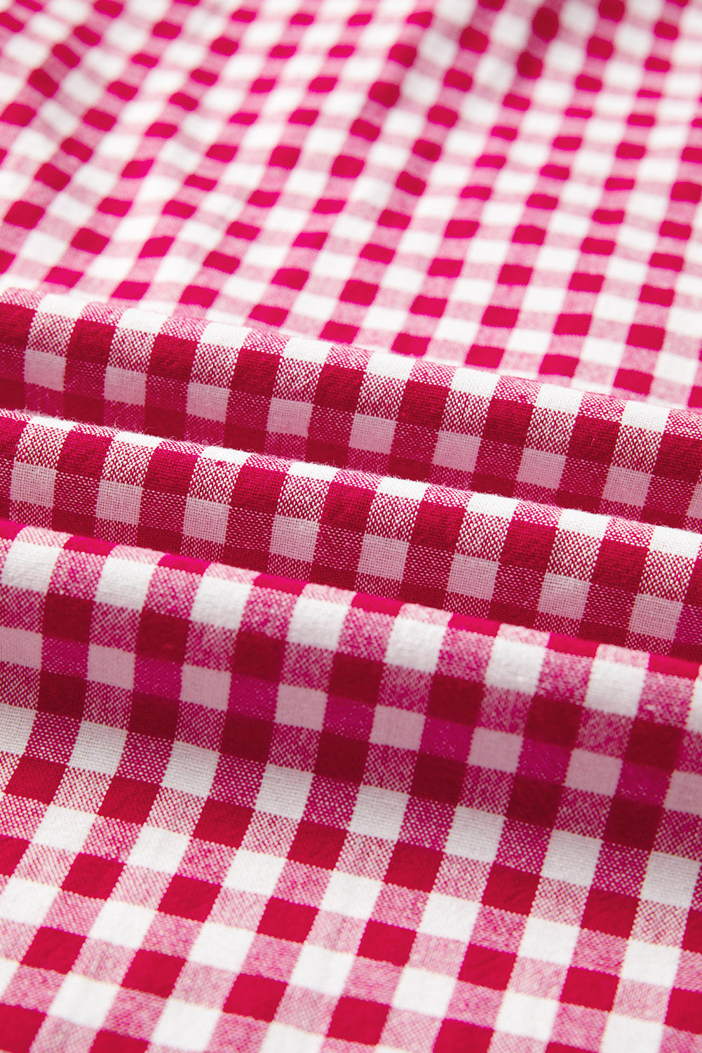 Fiery Red Plaid Casual Loose Trousers
