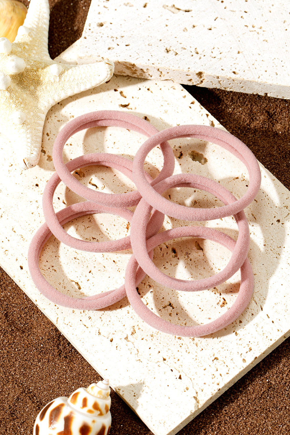 Peach Blossom Solid Color Minimalist Hair Tie Accessory