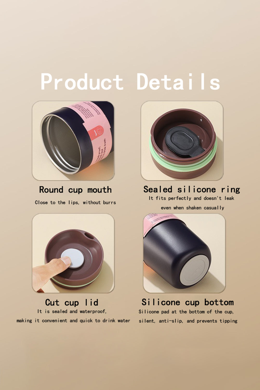 Pitaya Pink 12/20 OZ Stainless Steel Vacuum Portable Coffee Cup 1pc Per Pack