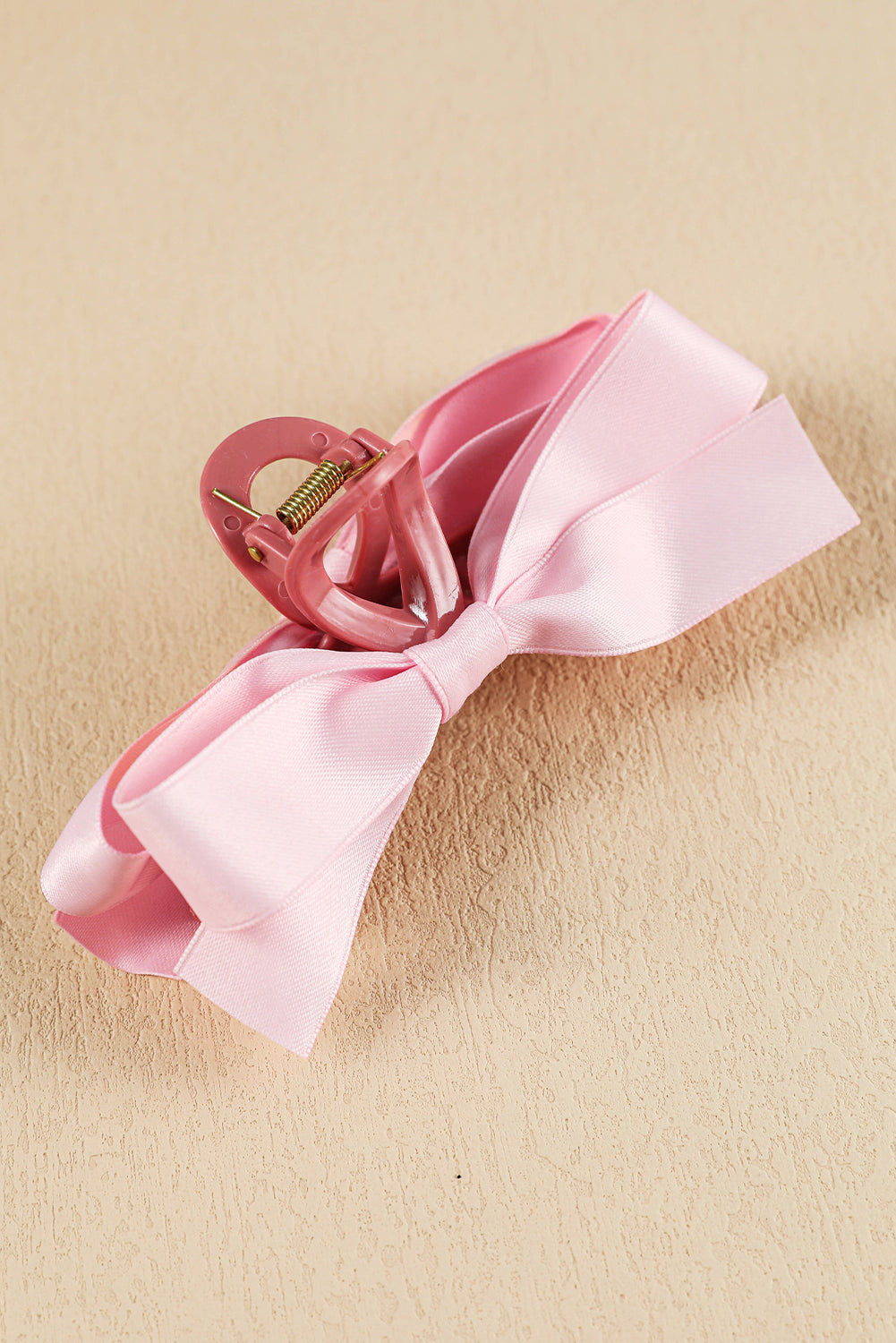 Pink Bow Decor Large Hair Claw Clip