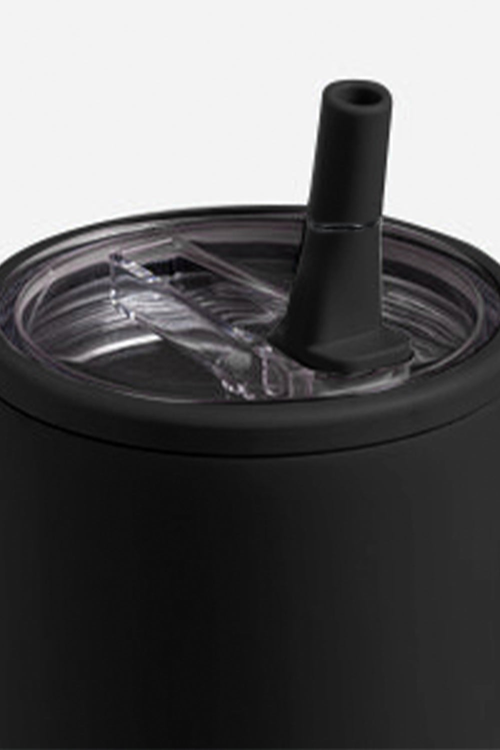 Black Frosted Stainless Handle Large Vacuum Cup with Straw 40oz