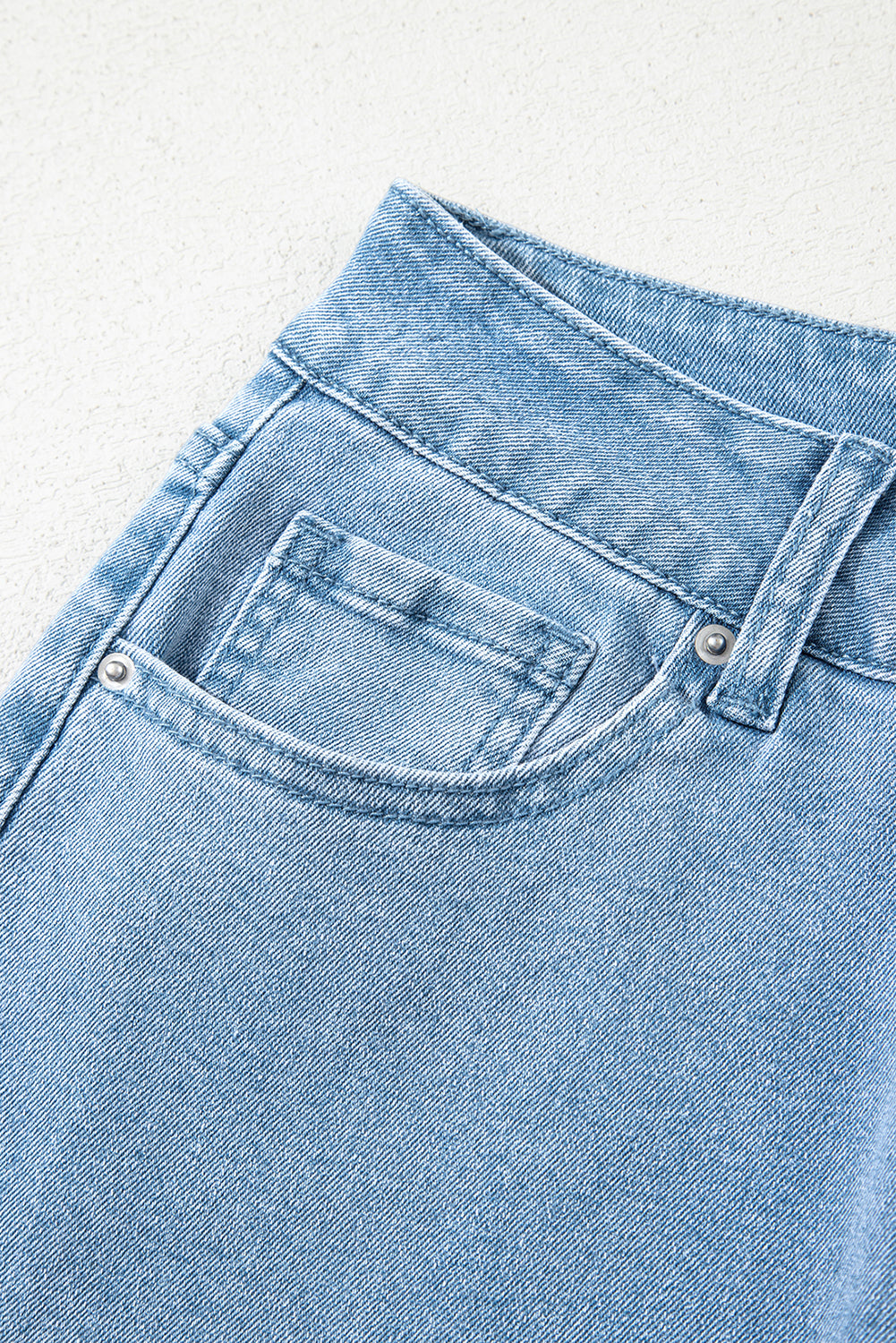 Myosotis Acid Washed High Rise Cropped Wide Leg Jeans