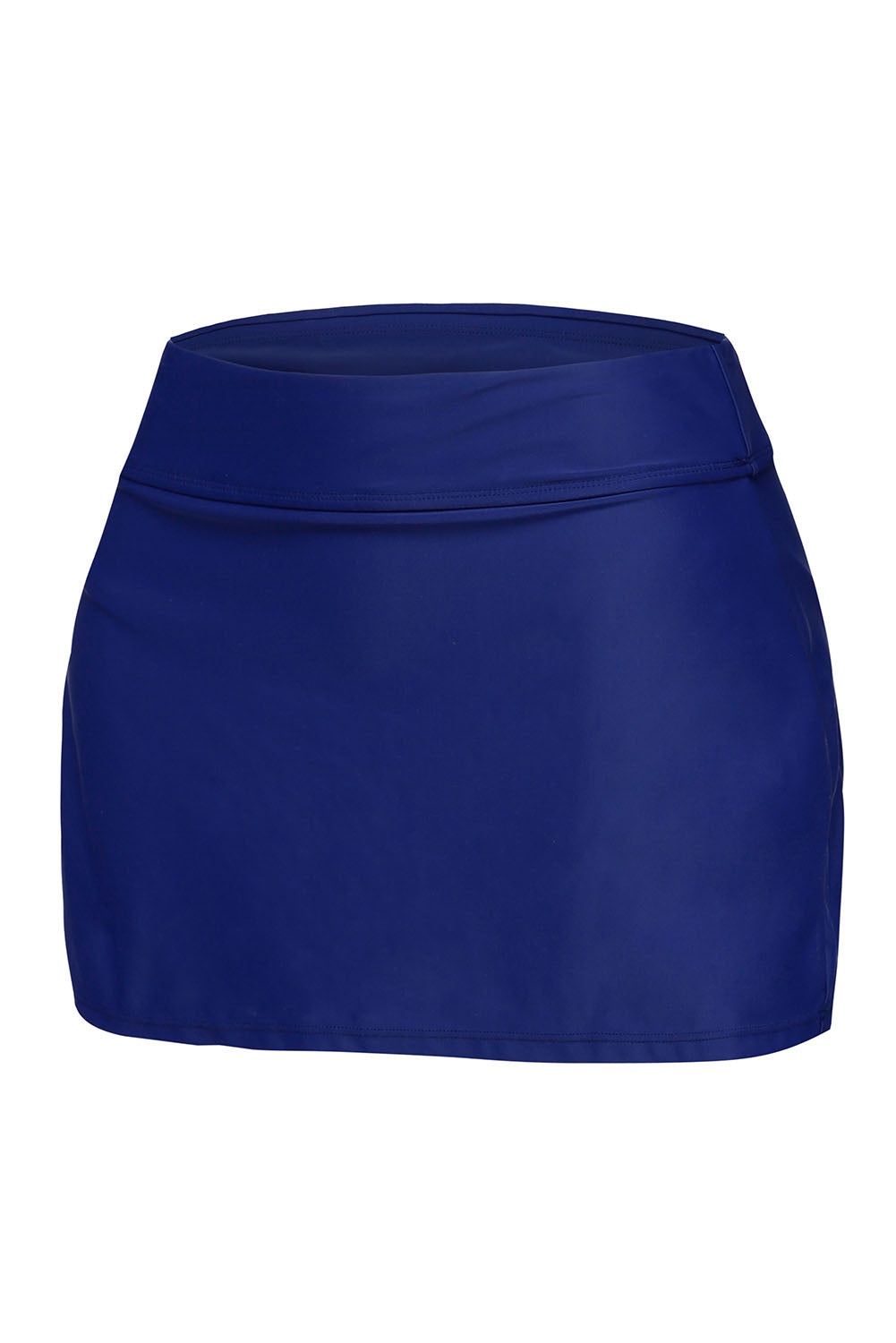 Plus Size Navy Blue Skirted Swim Bikini Bottom