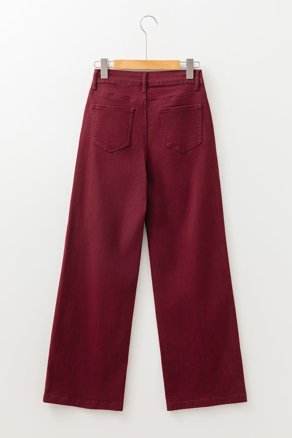 Red Dahlia Loose Straight High Waist Solid Color Jeans