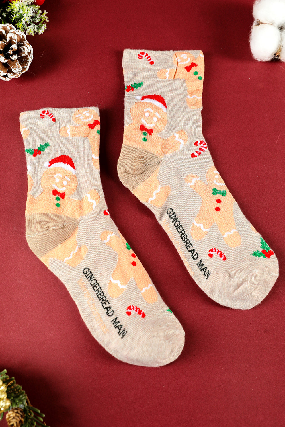 Parchment Christmas Gingerbread Man Socks