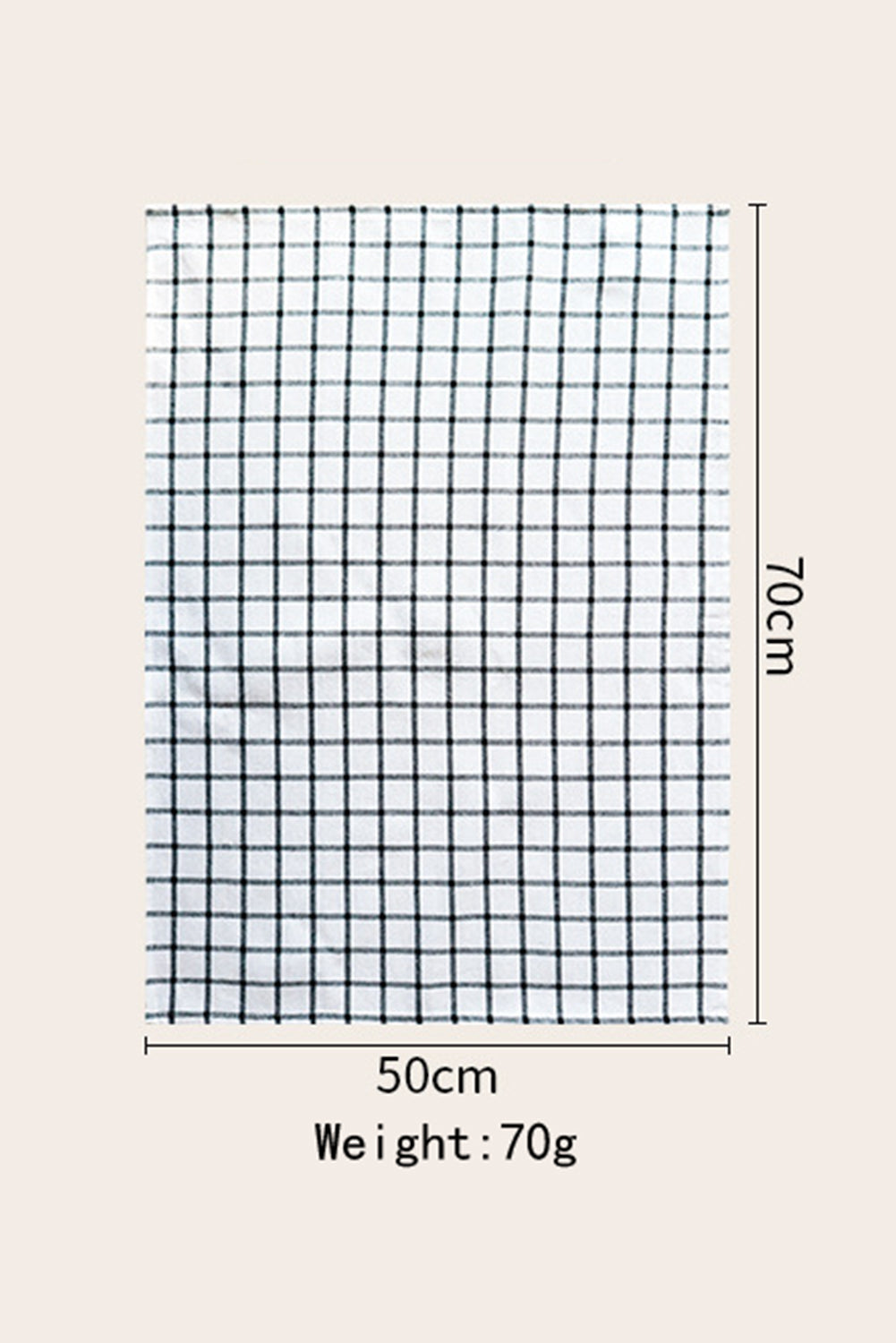 White Plaid Multifunctional Cotton Kitchen Decor Dishes Towel