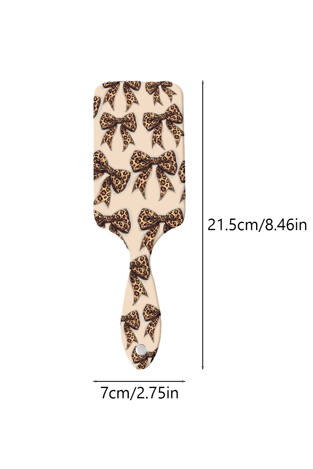 Parchment Leopard Bow Print Air Cushion Comb