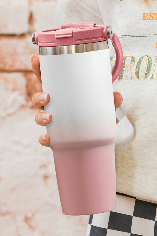 Pink Minimalist Handle Stainless Steel Insulated Cup 1000ML
