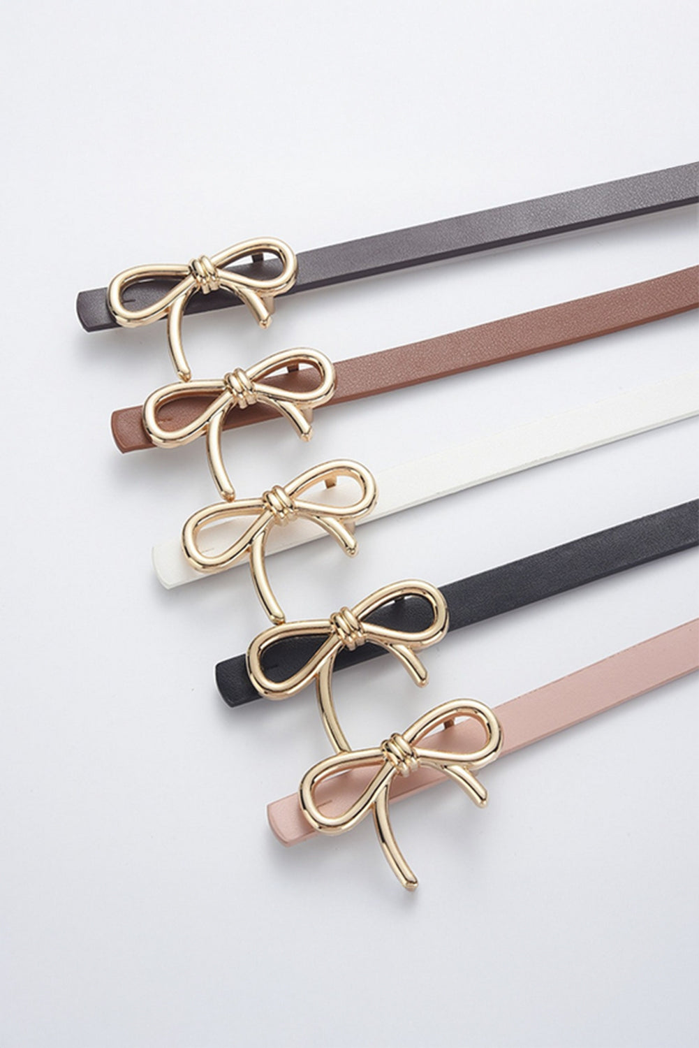 Thai Curry Bow Knot Decor Thin Waist Belt