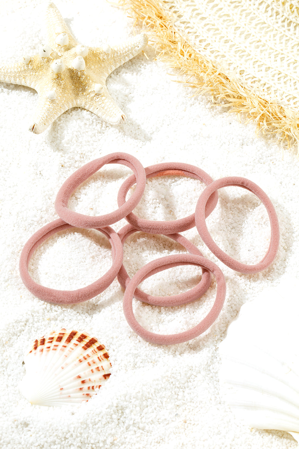 Peach Blossom Solid Color Minimalist Hair Tie Accessory