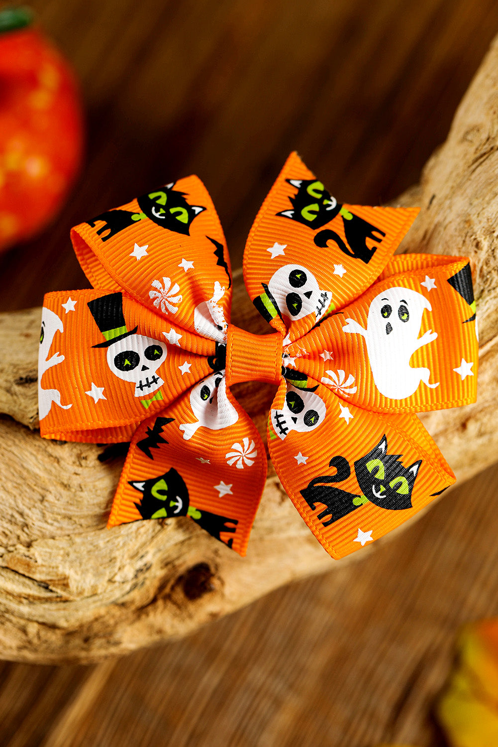 Citrus Halloween Random Pattern Bow Halloween Hair Clip