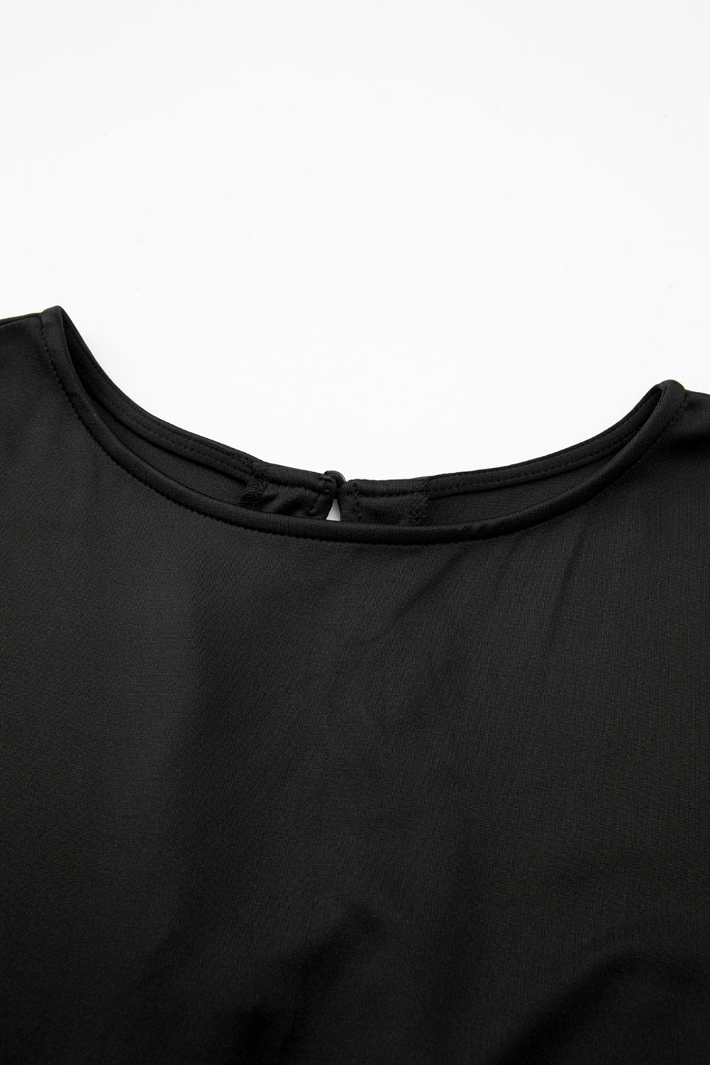 Black Dolman Sleeve Belted Straight Leg Jumpsuit