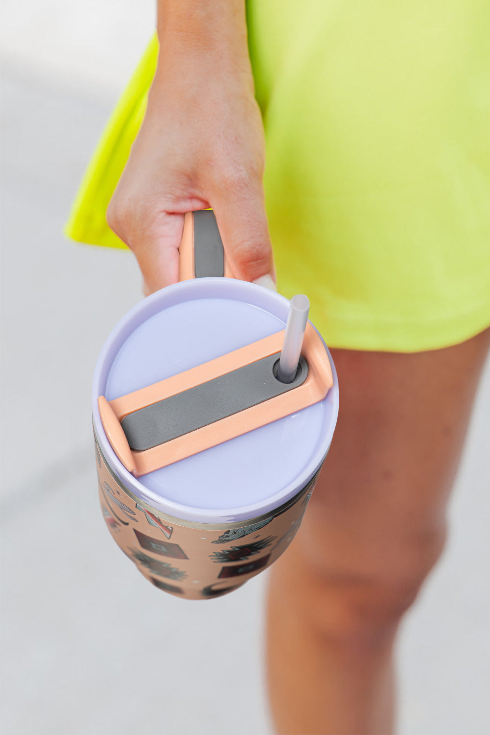 Apricot Pink Western Aztec Steer Head Stainless Tumbler 40oz