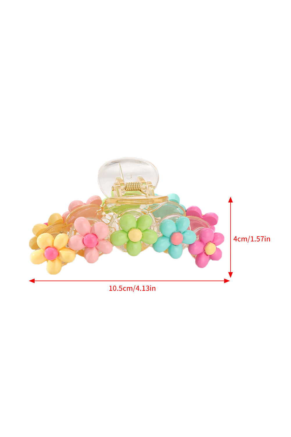 Pink Colorful Flower Shape Large Hair Clawclip