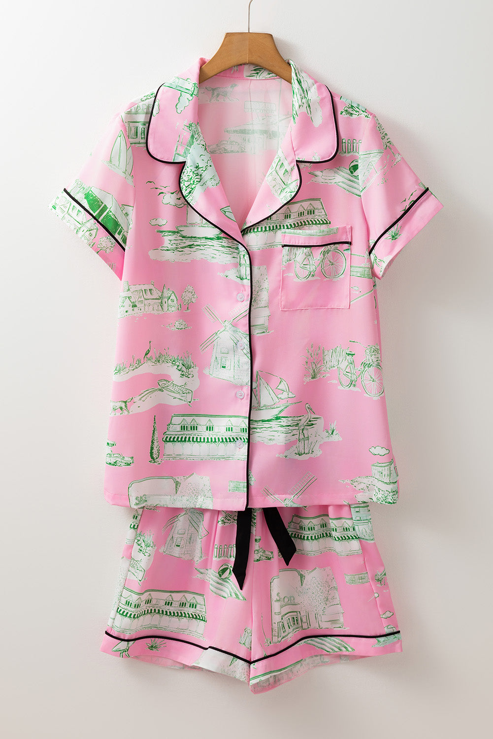 Pink Holiday Resort Short 2pcs Pajama Set