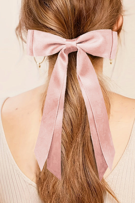 Apricot Pink Double Bow Knot Alligator Hair Clip