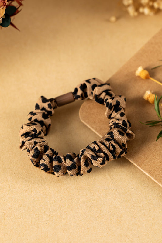 Thai Curry 1PC Leopard Scrunchy Silk Elastic Hair Tie