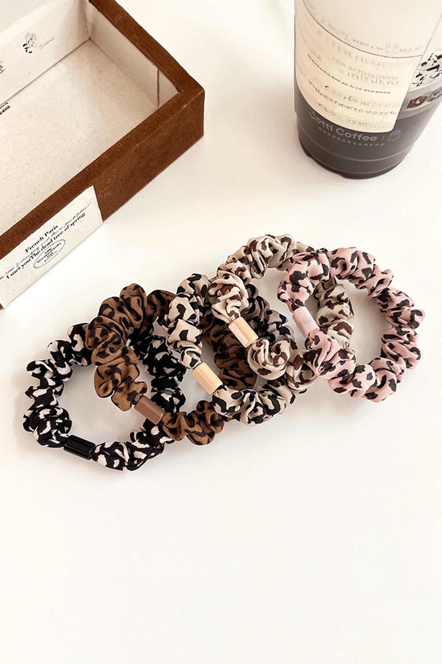 Thai Curry 1PC Leopard Scrunchy Silk Elastic Hair Tie