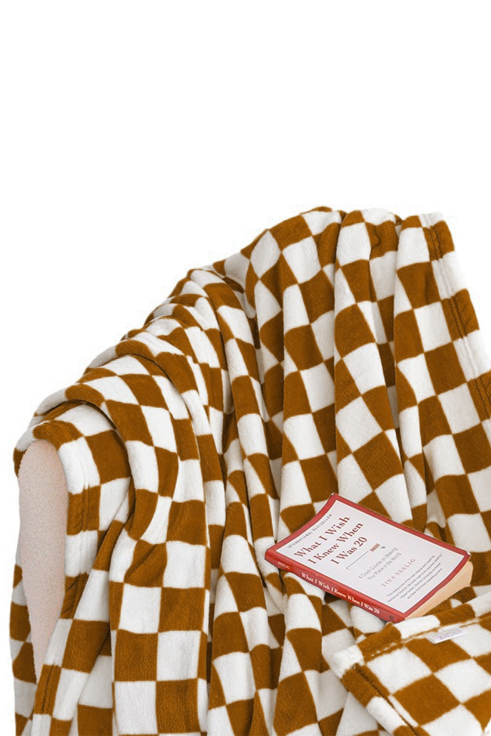 Yellow Checkerboard Printed Soft Throw Blanket 120*200cm