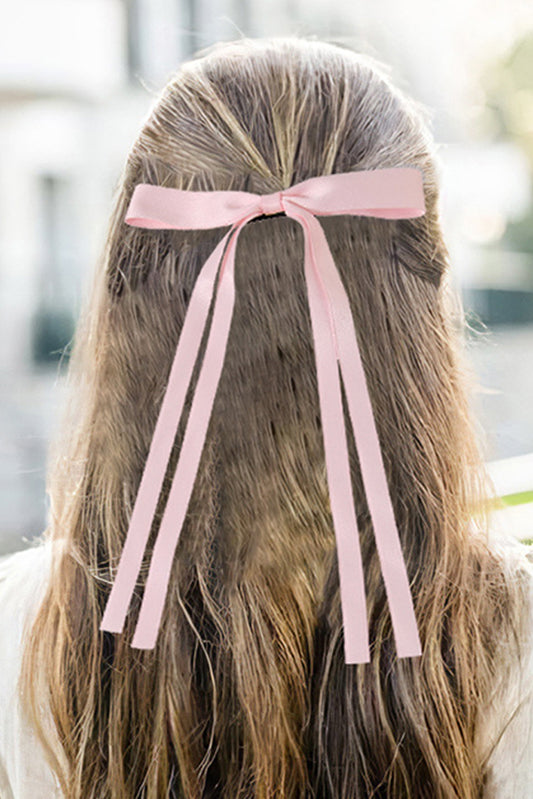 Pink Ribbon Bowknot Hair Clip
