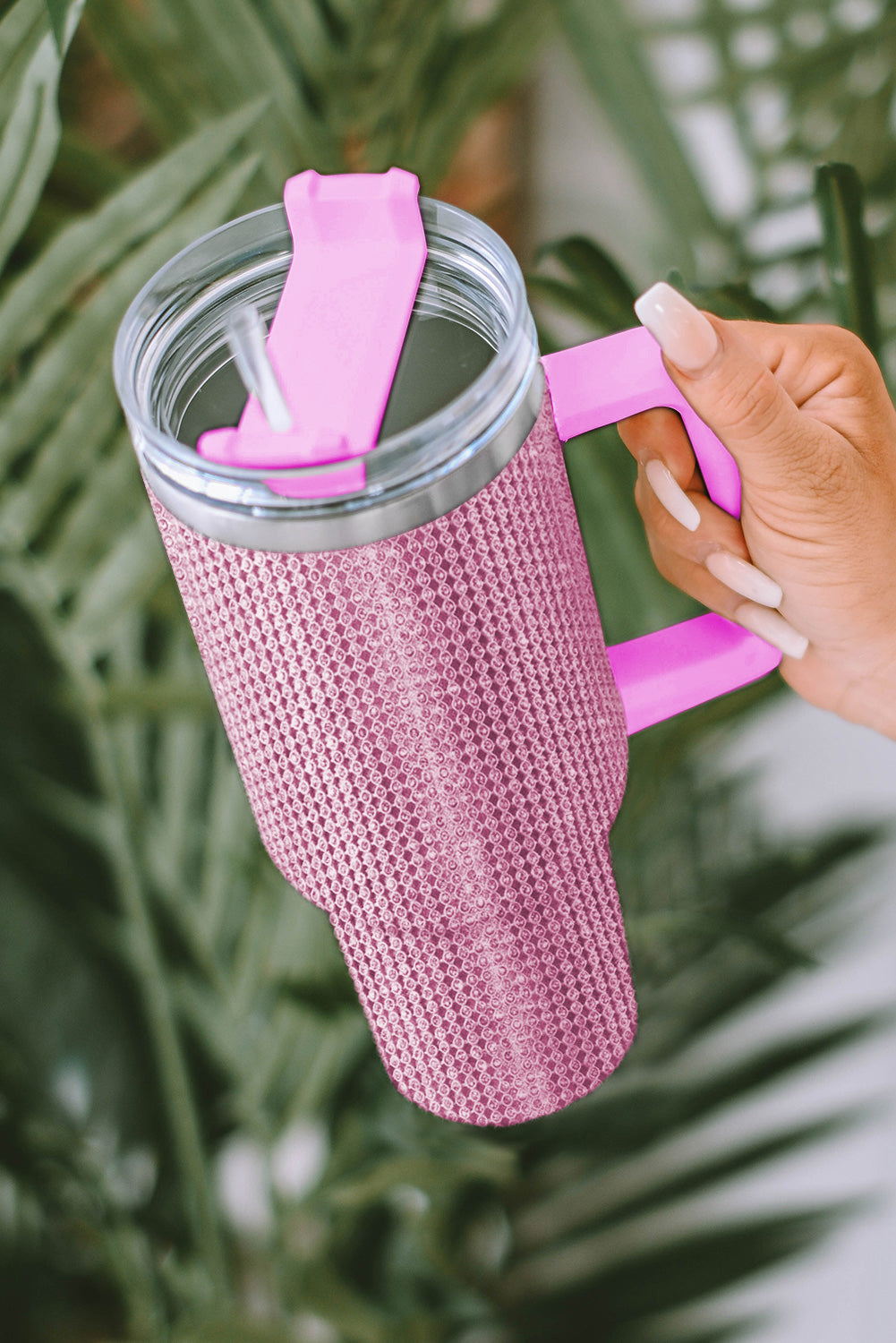 Pink Sparkle Rhinestone Stainless Steel Insulated Cup 40oz