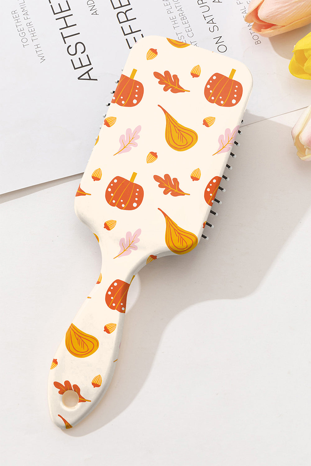 Grapefruit Orange Pumpkin Fall Vibe Print Air Cushion Comb