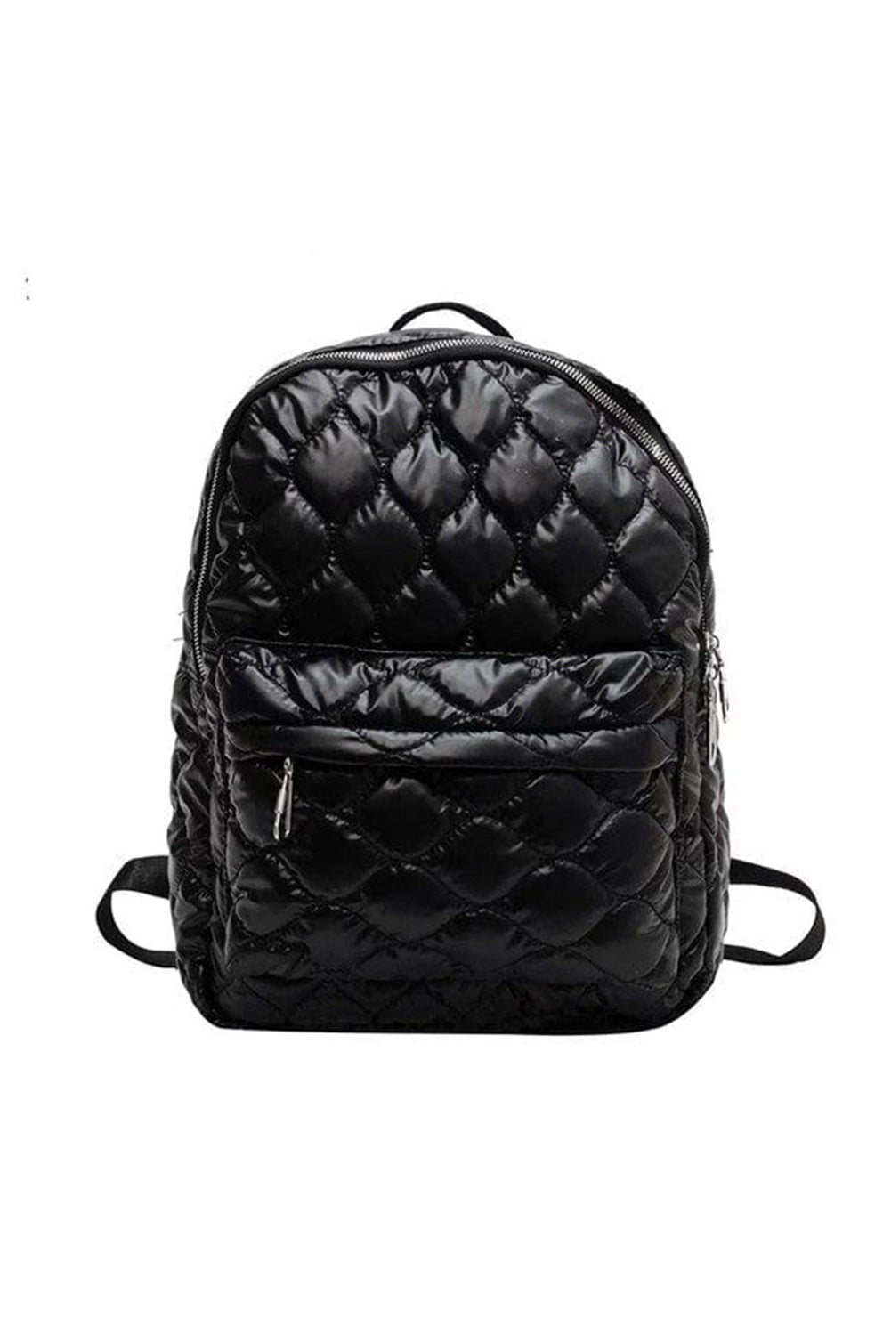 Black Quilted Large Capacity Functional Backpack