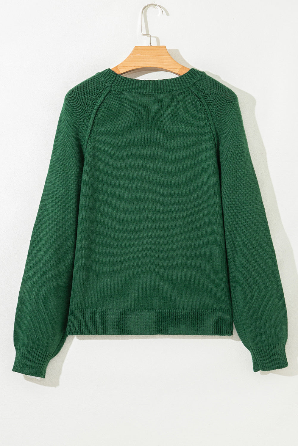 Evergreen Raglan Sleeve Crew Neck Sweater