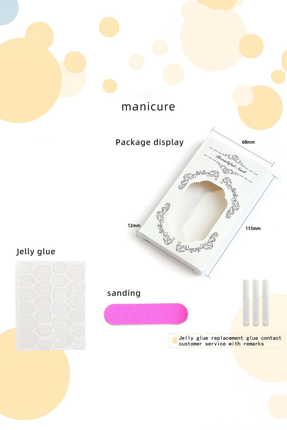 Pink Bow Decor Leopard Trim Nail Stickers