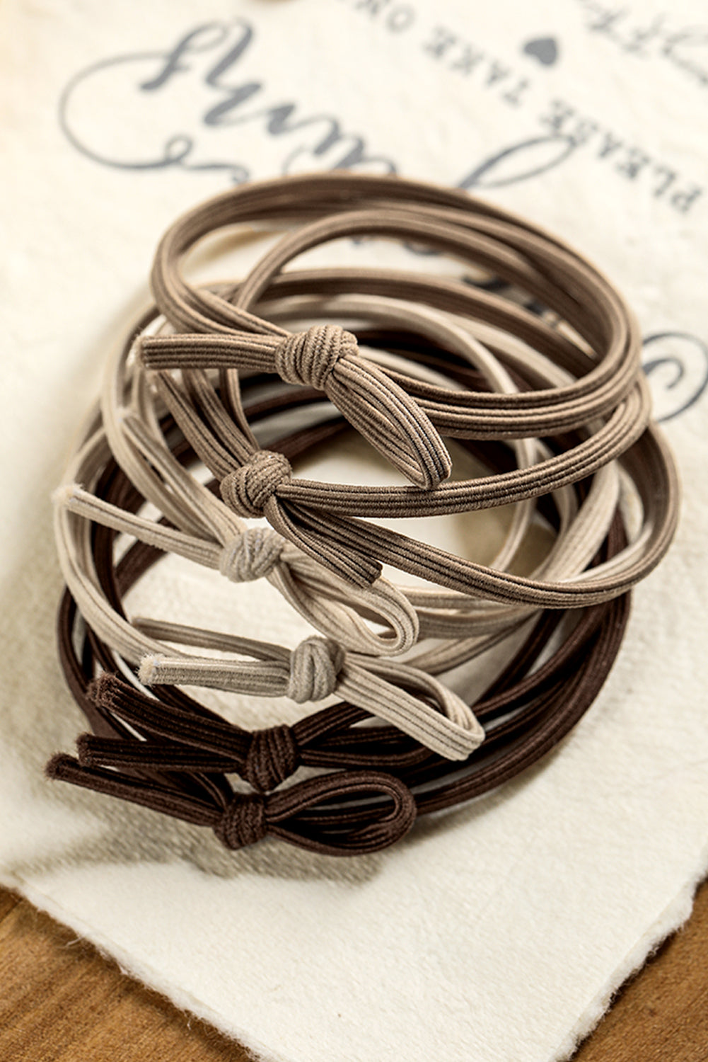 Camel 7pcs Bow Knot Dual String High Elastic Hair Tie