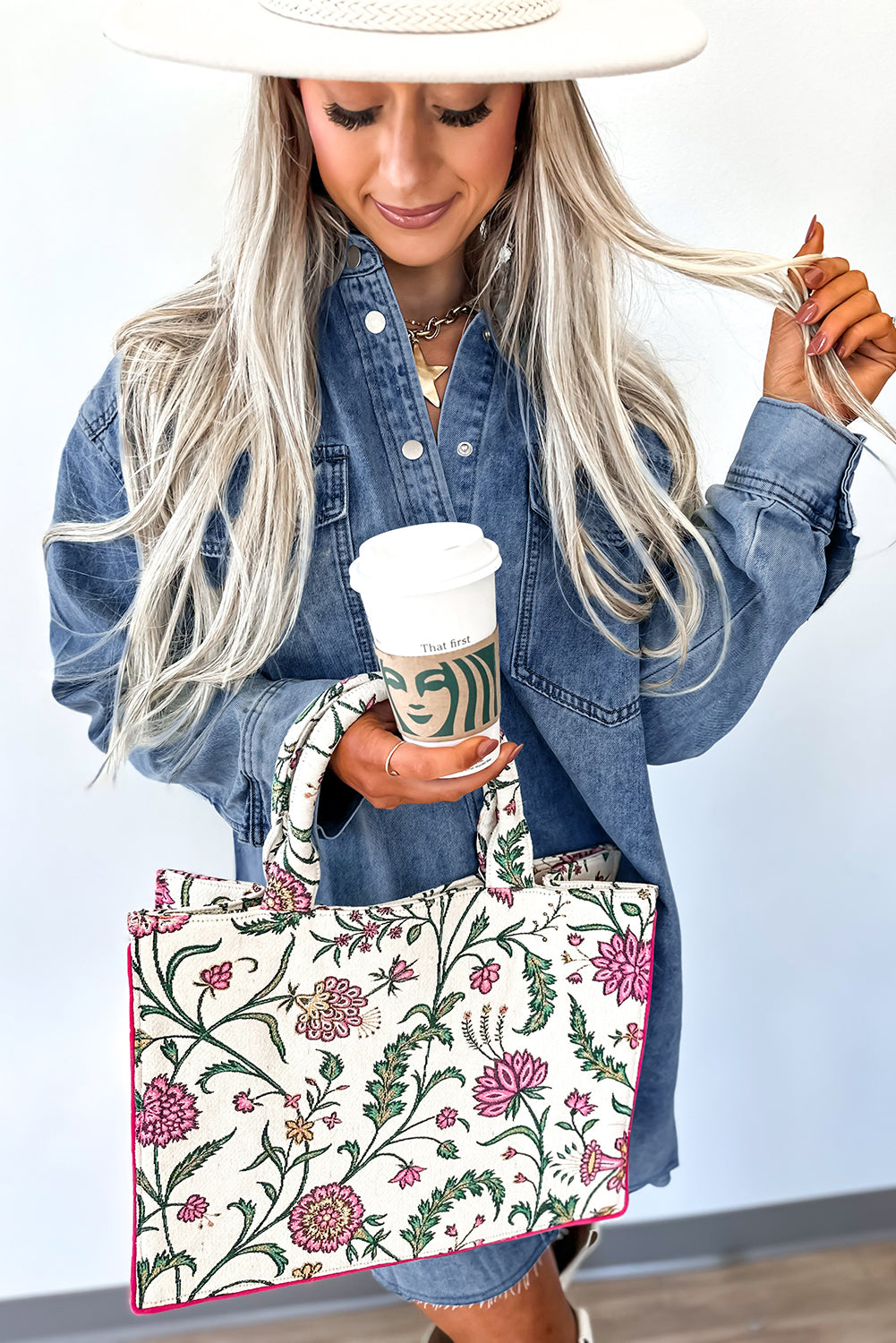 Blue Beau Chest Pocket Raw Hem Denim Loose Shirt Dress