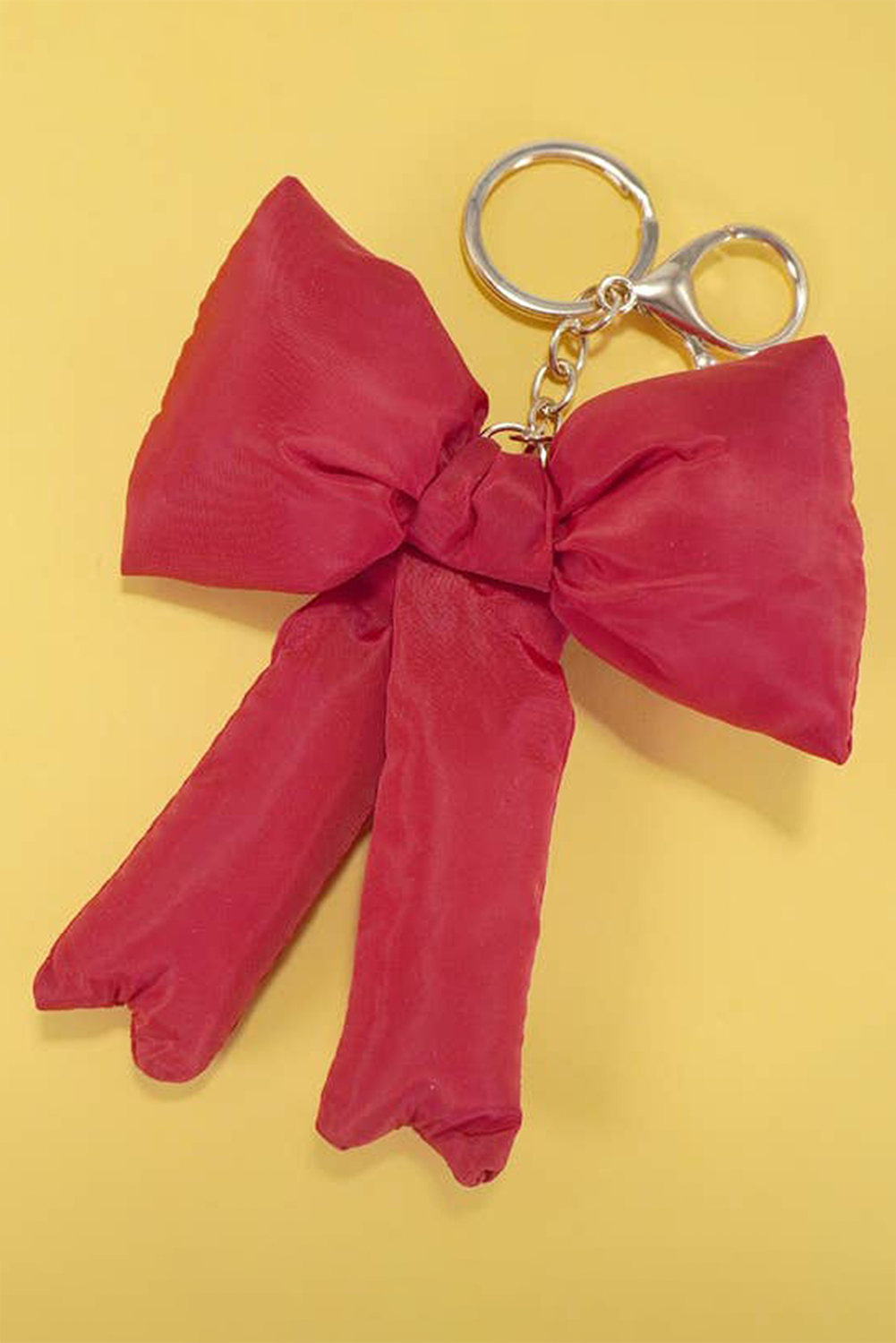 Racing Red Cute 3D Bow Knot Keychain