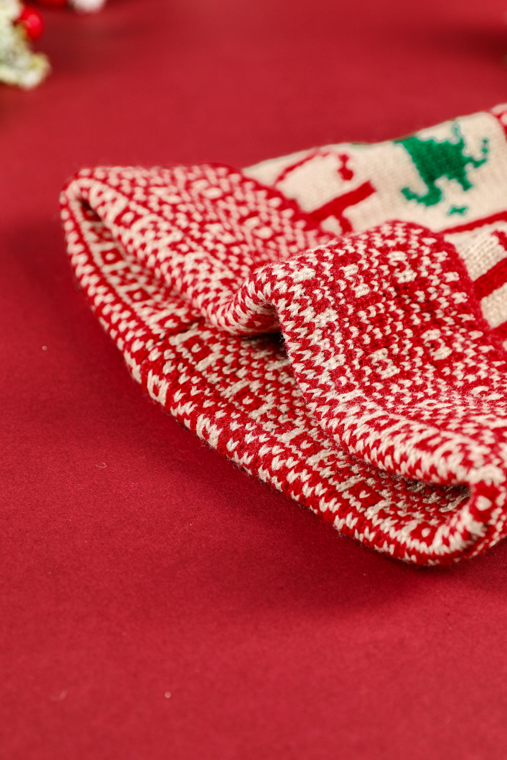 Fiery Red MERRY CHRISTMAS Winter Beanie Hat