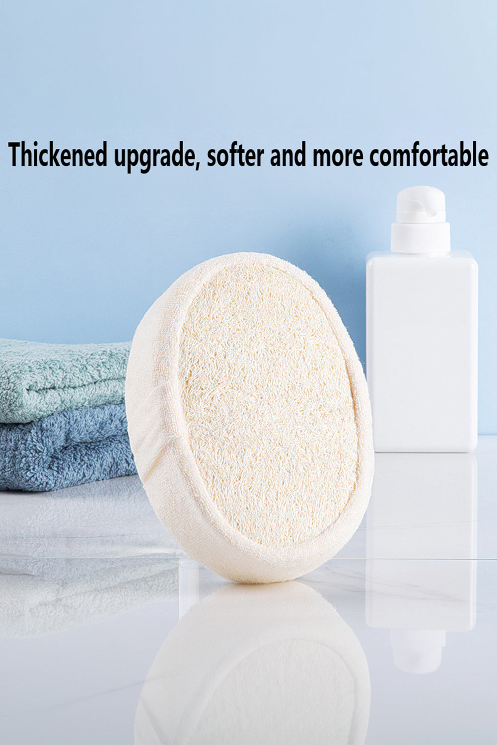 White Natural Loofah Sponge Bath Ball Shower Massage Brush