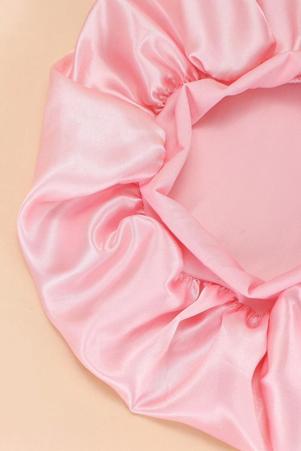 Pink Wide Elastic Band Large Sleep Hair Bonnet