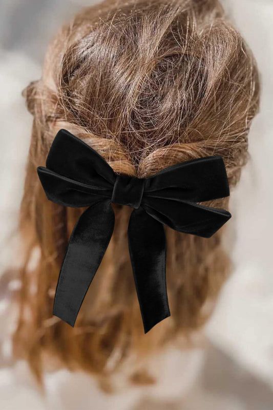 Black Velvet Bowknot Frenchy Girl Fashion Hair Clip