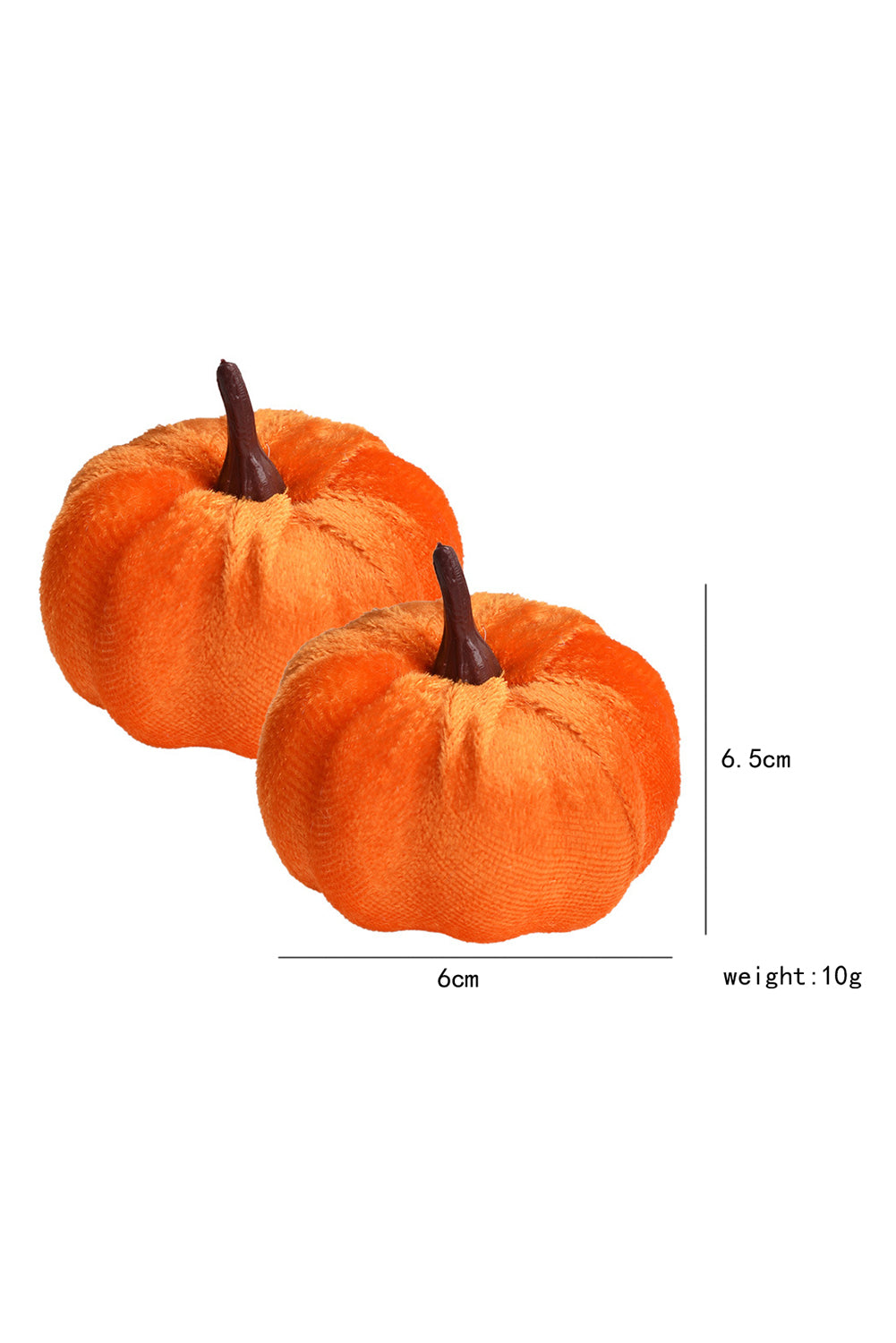Orange 1PC Halloween Thanksgiving Faux Plush Pumpkin Decorations