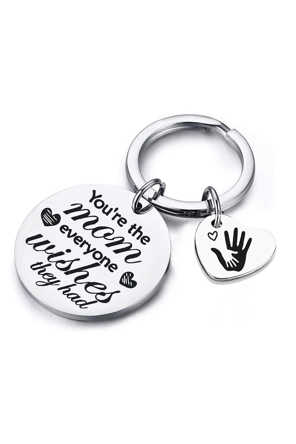 Mothers Day Lettered Heart Shape Alloy Keychain