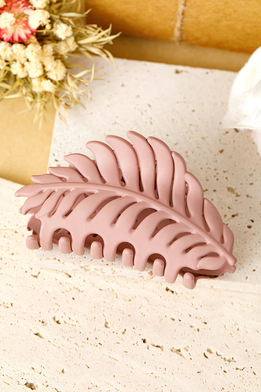 Light Pink Trendy Big Leaf Hair Claw Clip