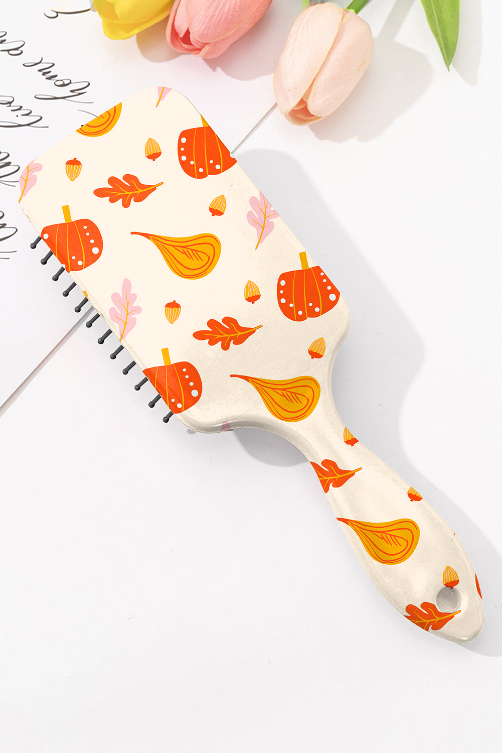Grapefruit Orange Pumpkin Fall Vibe Print Air Cushion Comb